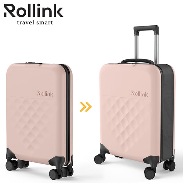 FLEX-360 המזוודה המתקפלת הדקה ביותר בעולם עליה למטוס 21" של מותג המזוודות החכמות Rollink
