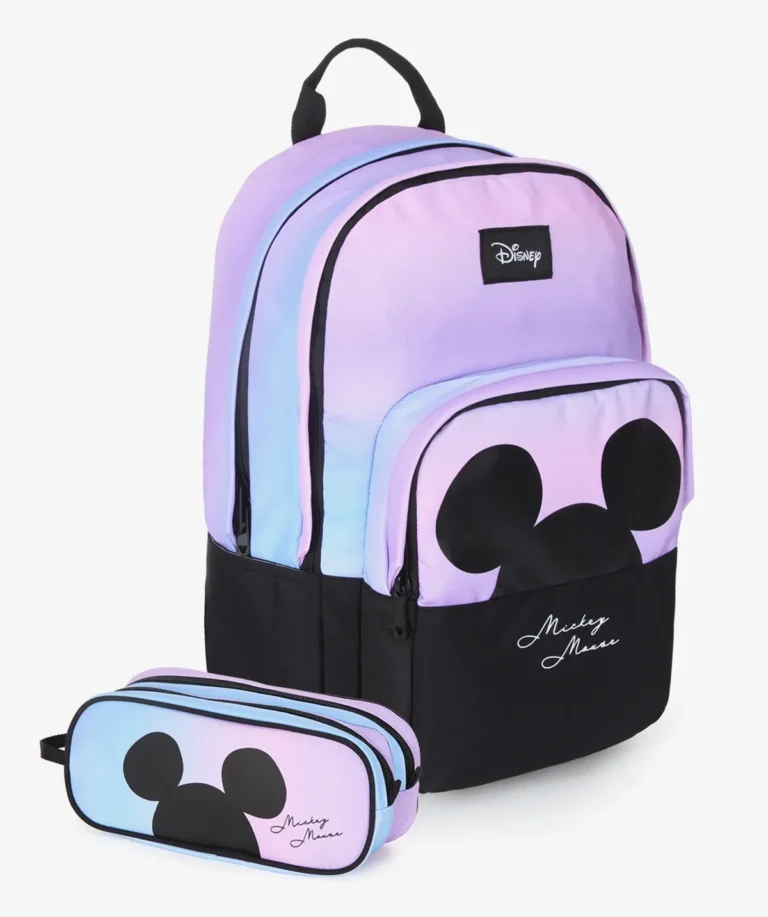 תיק+קלמר של חברת קל גב Disney Gradient Mickey  bundle