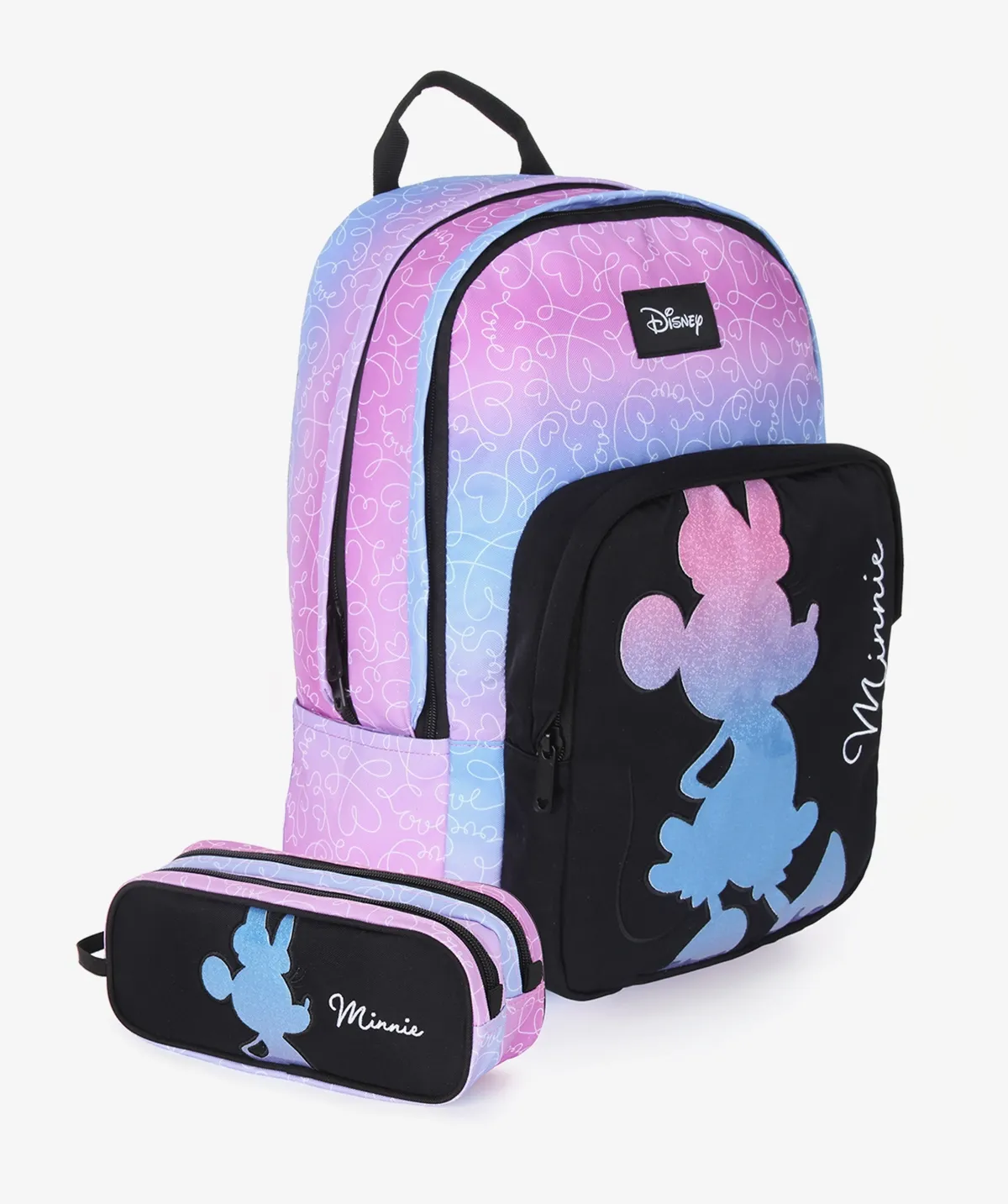 תיק+קלמר של חברת קל גב Disney Purple Minnie
