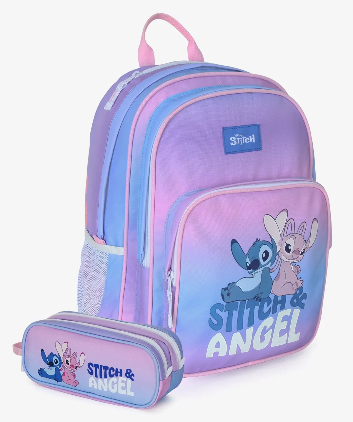 תיק גב + קלמר של חברת קל גב דגם Stitch & Angel